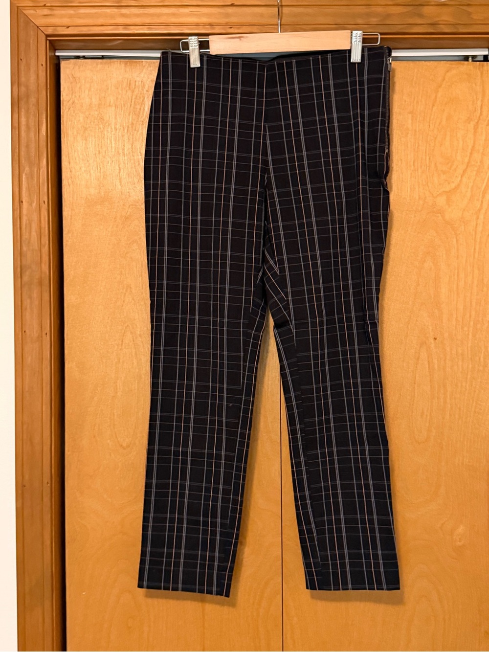 a new day Black Windowpane Cropped Dress Pants